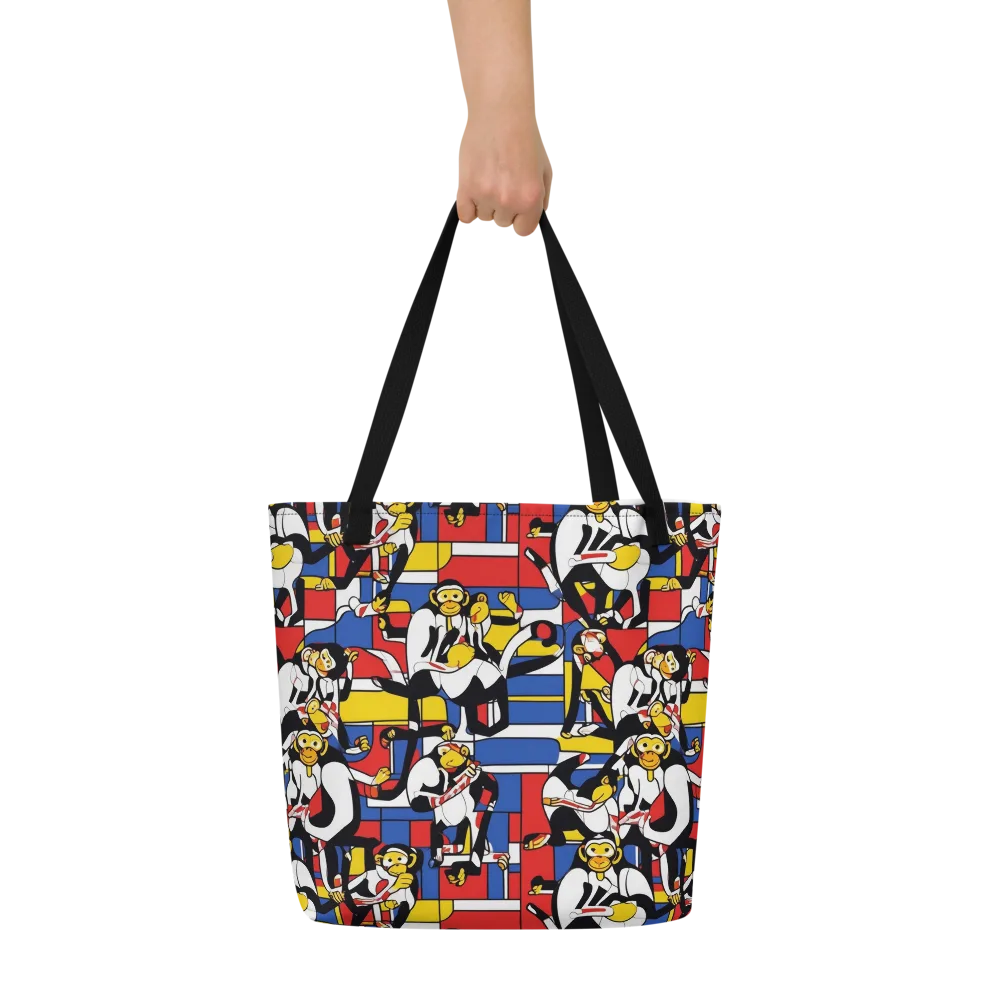 Mambo Menagerie on Large Tote Bag W/ Pocket — Front