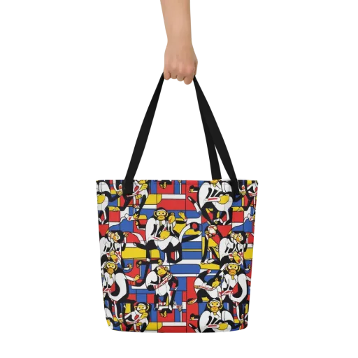Mambo Menagerie on a Large Tote Bag W/ Pocket