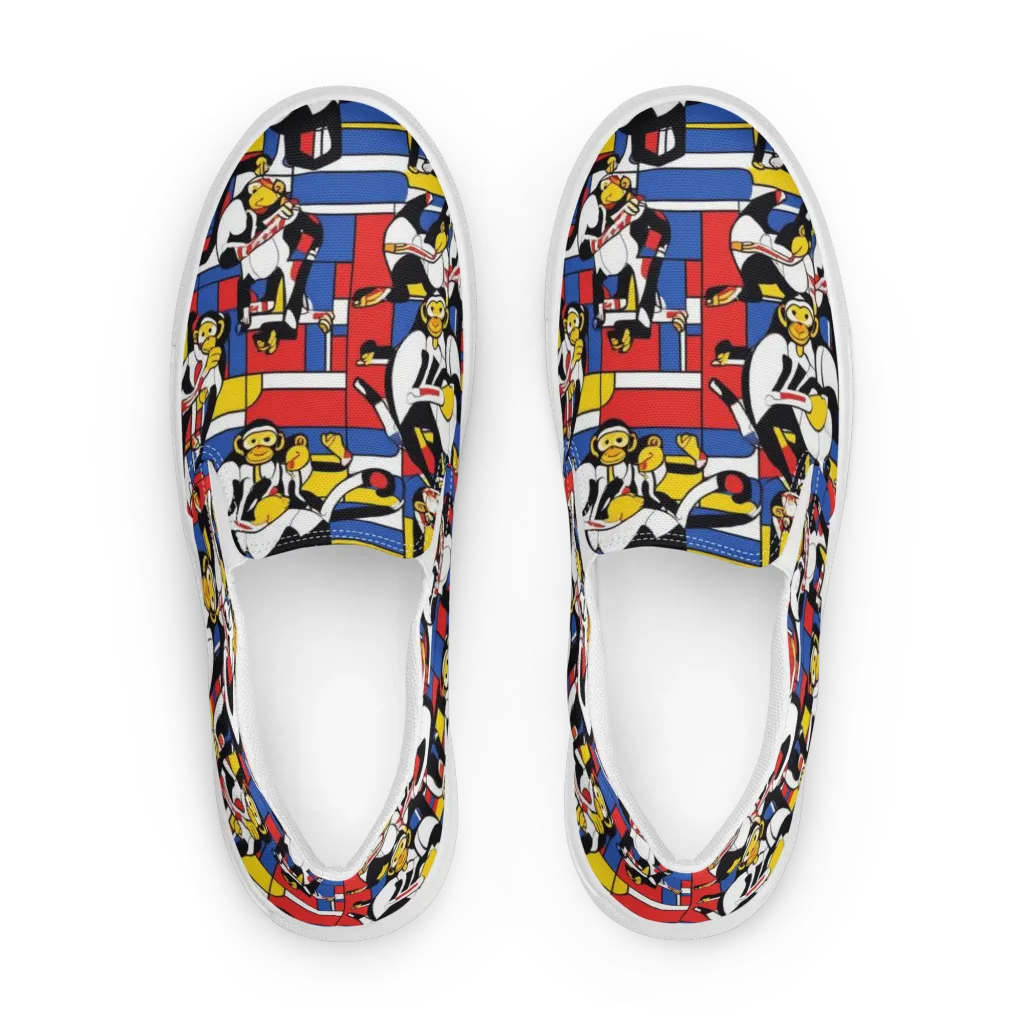Mambo Menagerie on Women's Slip-On Canvas Shoes — Front