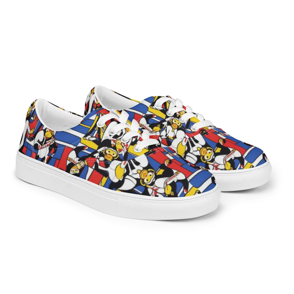 Mambo Menagerie on Men's Lace-Up Canvas Shoes — Right Front