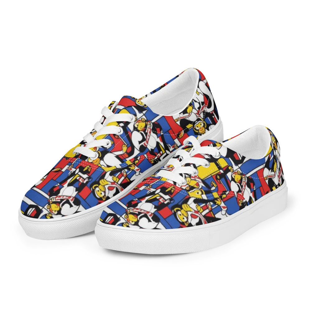 Mambo Menagerie on Men's Lace-Up Canvas Shoes — Left Front