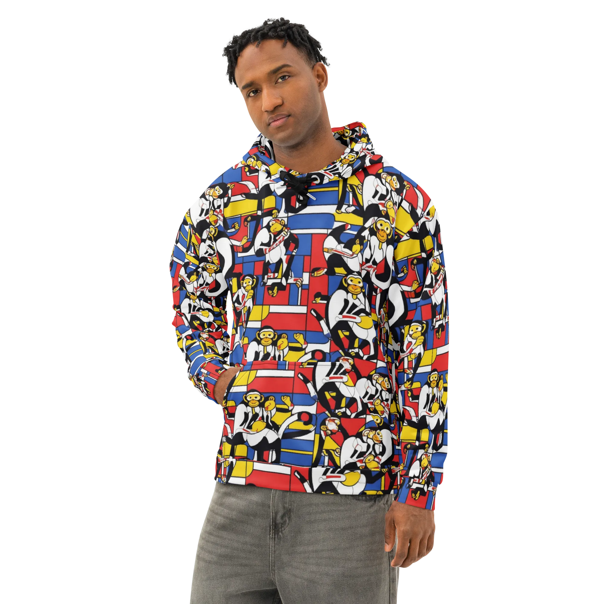 Mambo Menagerie on Cotton Hoodie — Left Front