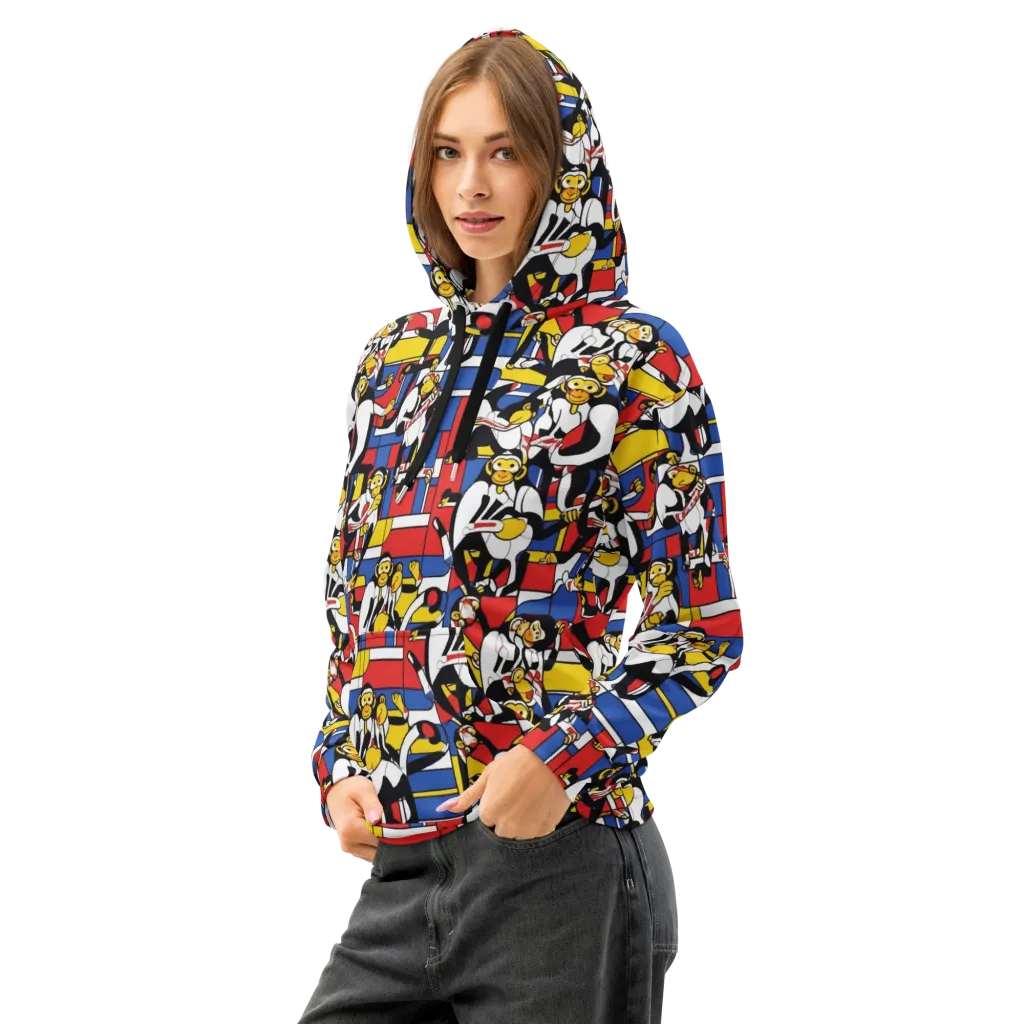 Mambo Menagerie on Cotton Hoodie — Left Front