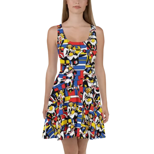 Mambo Menagerie on a Skater Dress