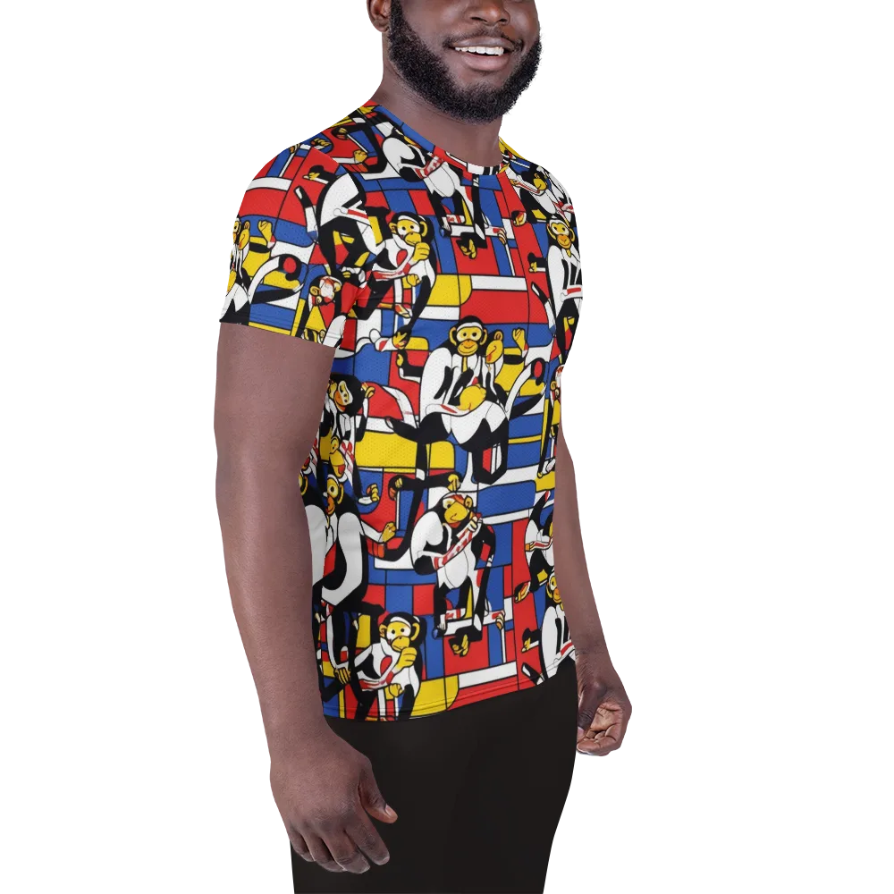 Mambo Menagerie on Men's Athletic T-Shirt — Right