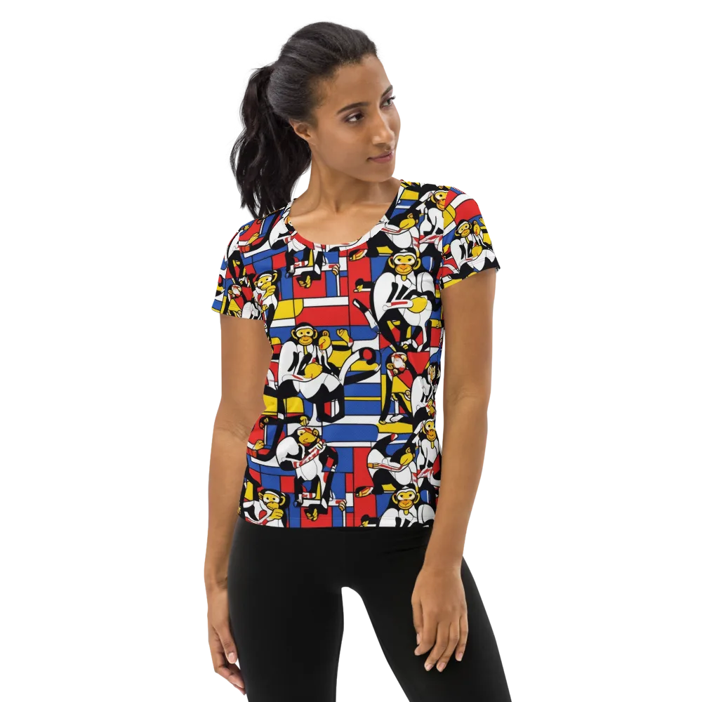 Mambo Menagerie on Women's Athletic T-Shirt — Front