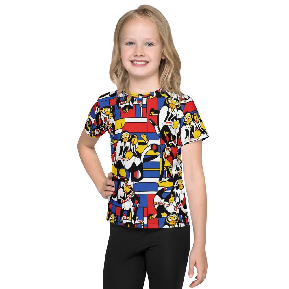 Mambo Menagerie on Kids Crew Neck T-Shirt — Front