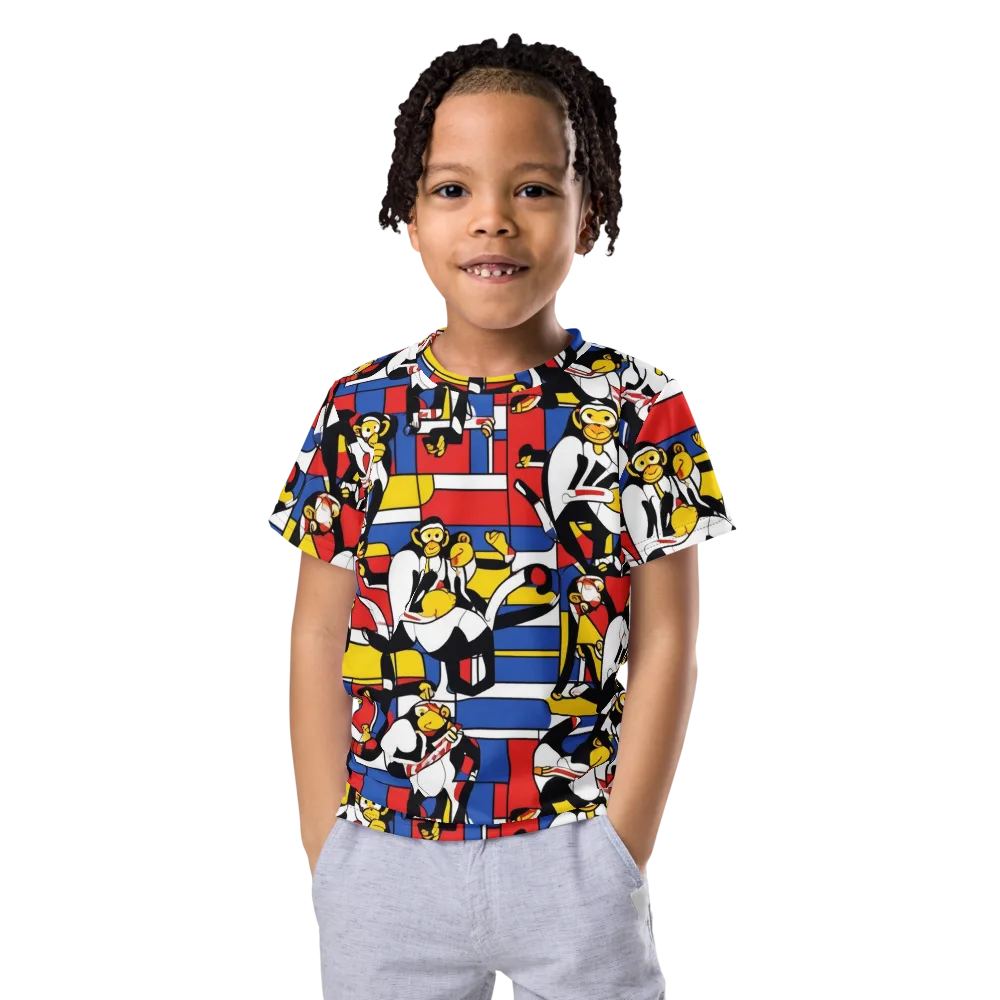 Mambo Menagerie on Kids Crew Neck T-Shirt — Front