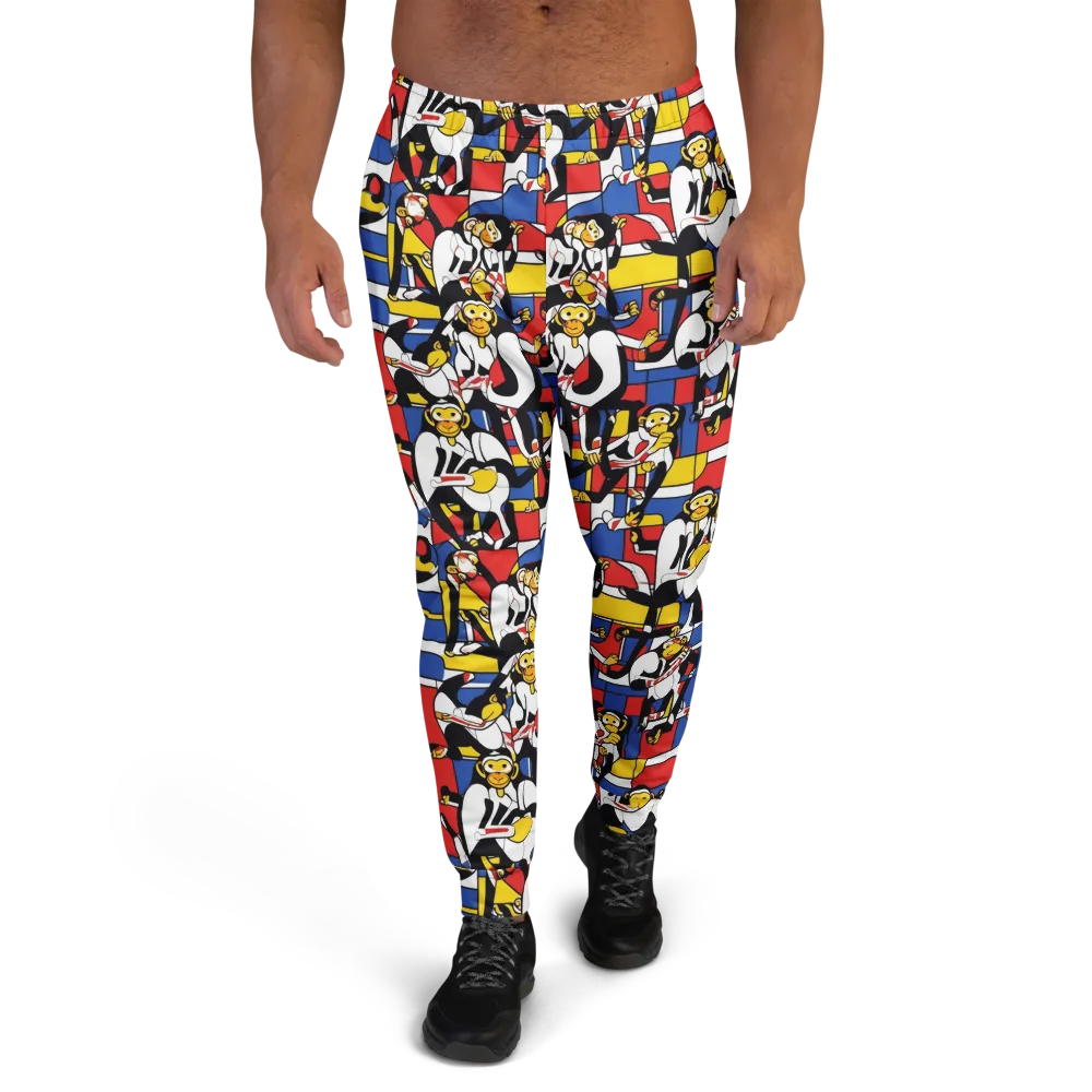 Mambo Menagerie on Men's Joggers — Front