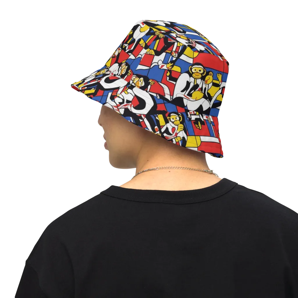 Mambo Menagerie on Reversible Bucket Hat — Back Inside