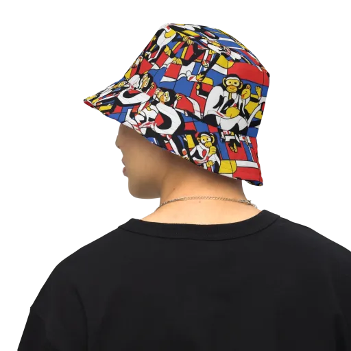 Mambo Menagerie on a Reversible Bucket Hat