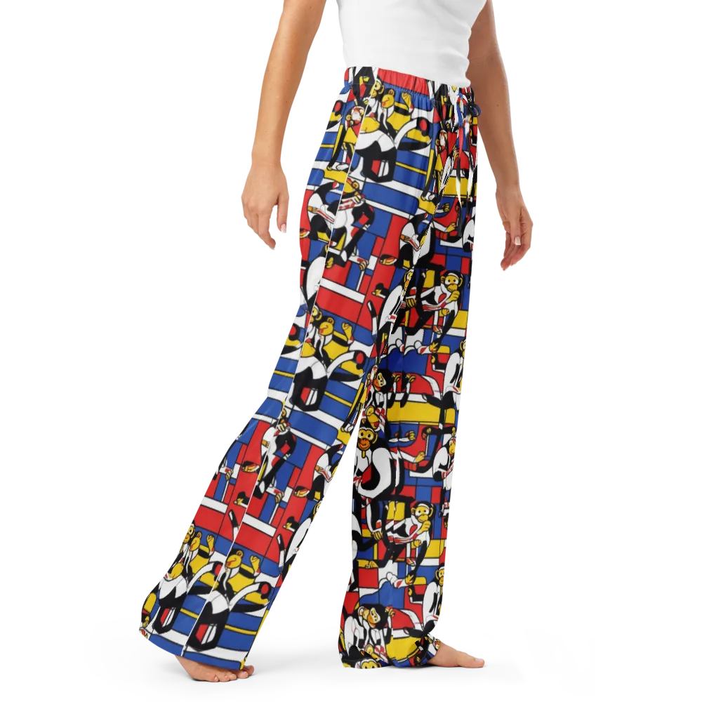 Mambo Menagerie on Women's Pajama Pants — Right Front