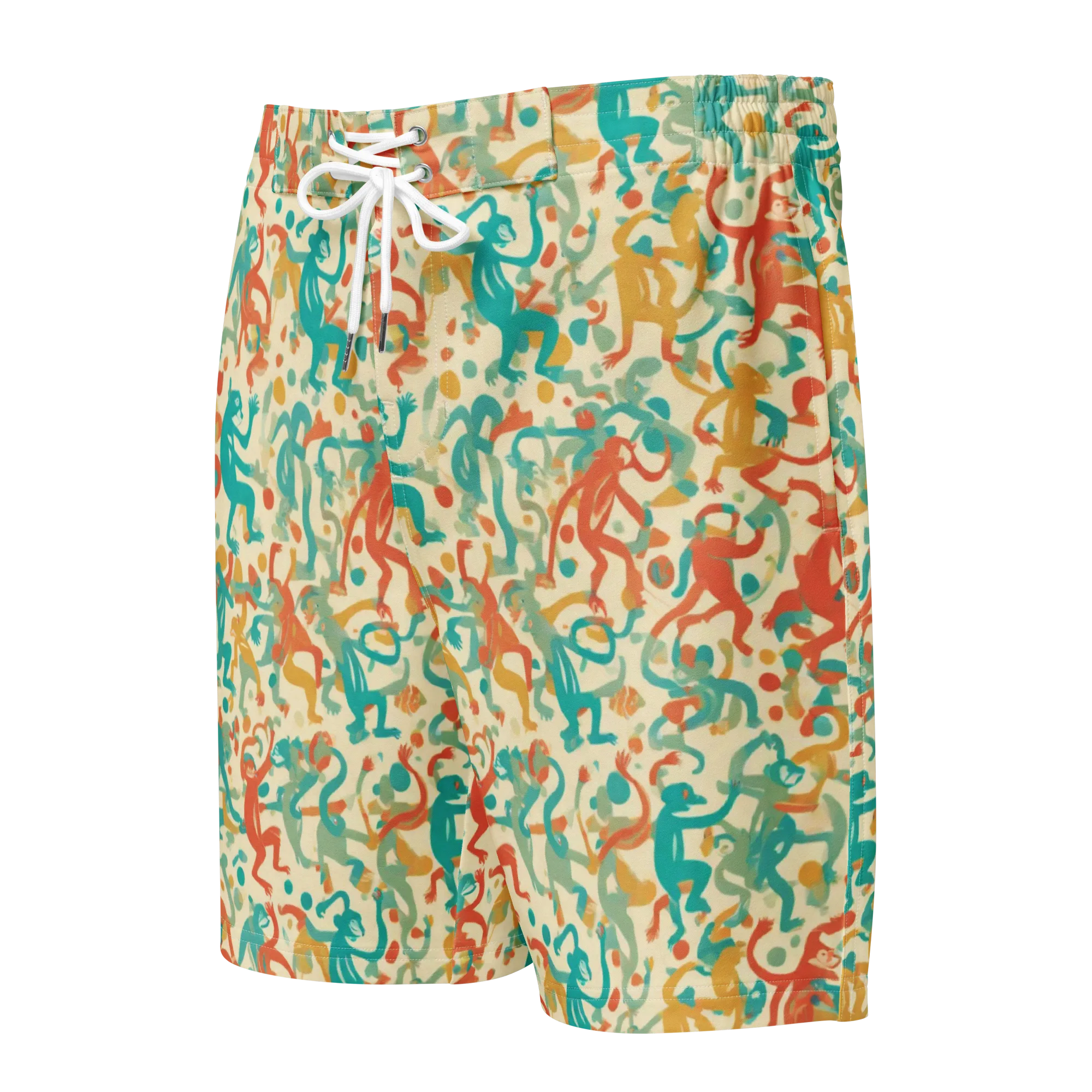 Tangerine Troupe on Men's Board Shorts — Front