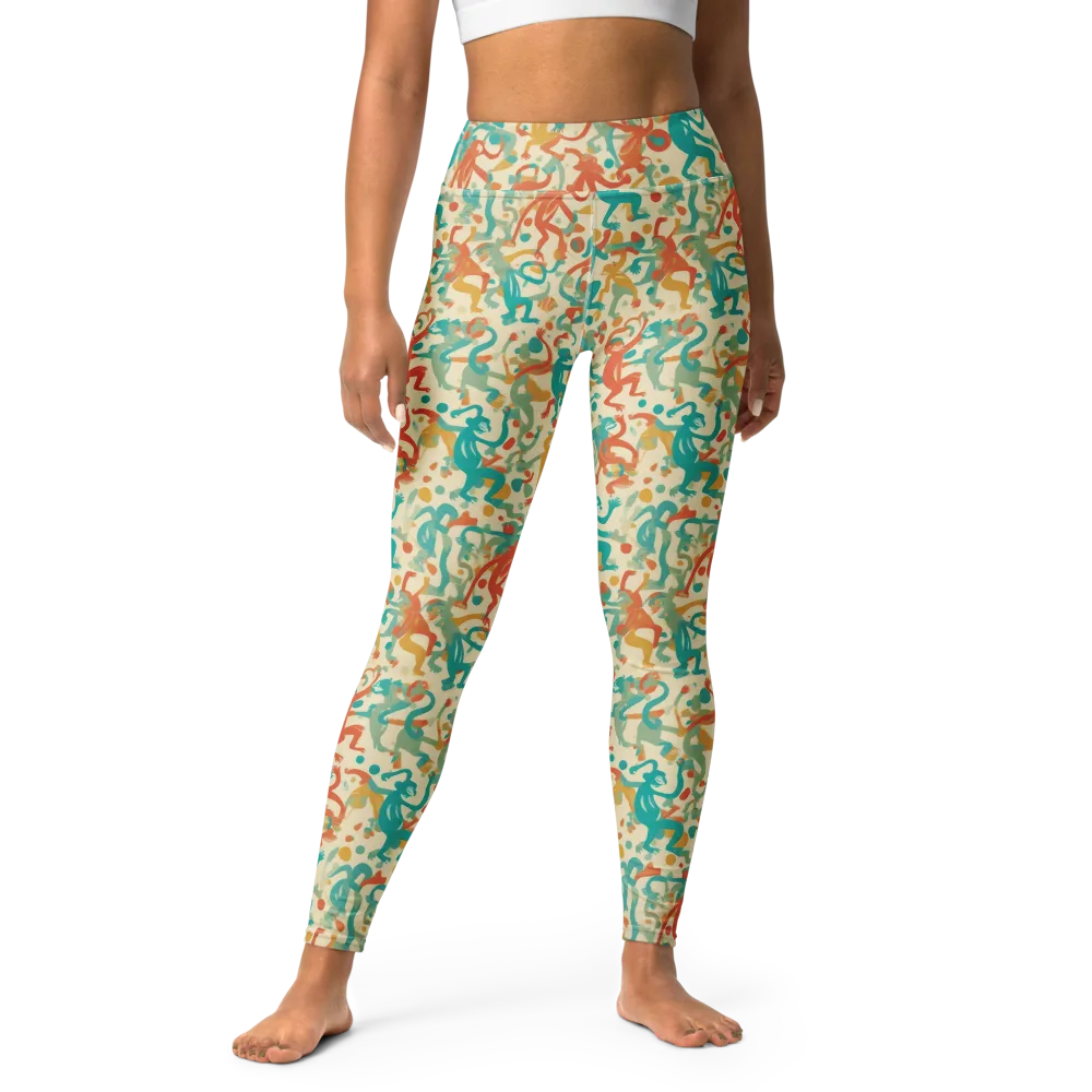 Tangerine Troupe on Yoga Leggings — Front