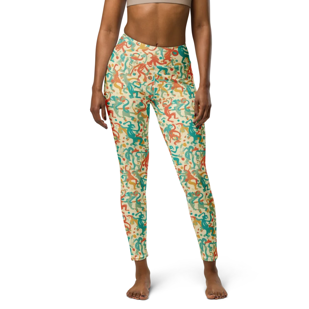 Tangerine Troupe on Yoga Leggings — Front