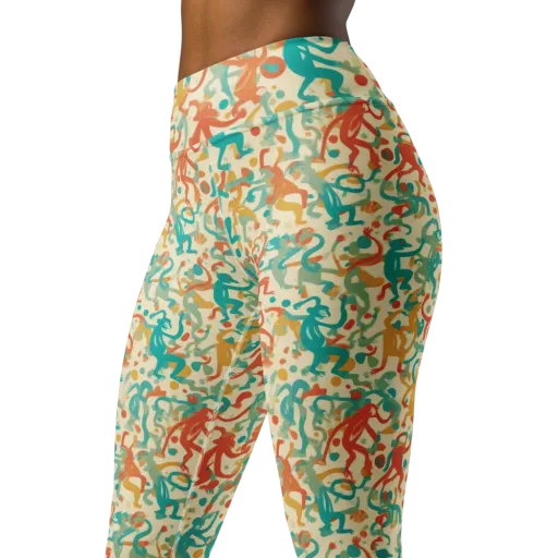 Tangerine Troupe on a Yoga Leggings