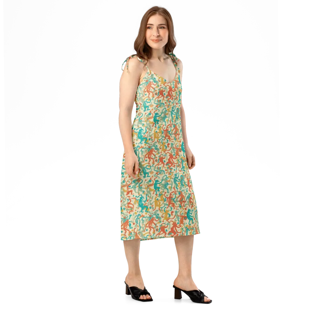 Tangerine Troupe on Slip Dress — Right Front