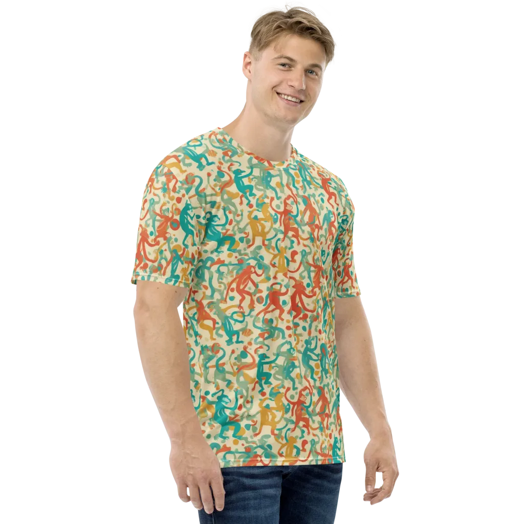 Tangerine Troupe on Men's Crew Neck T-Shirt — Right