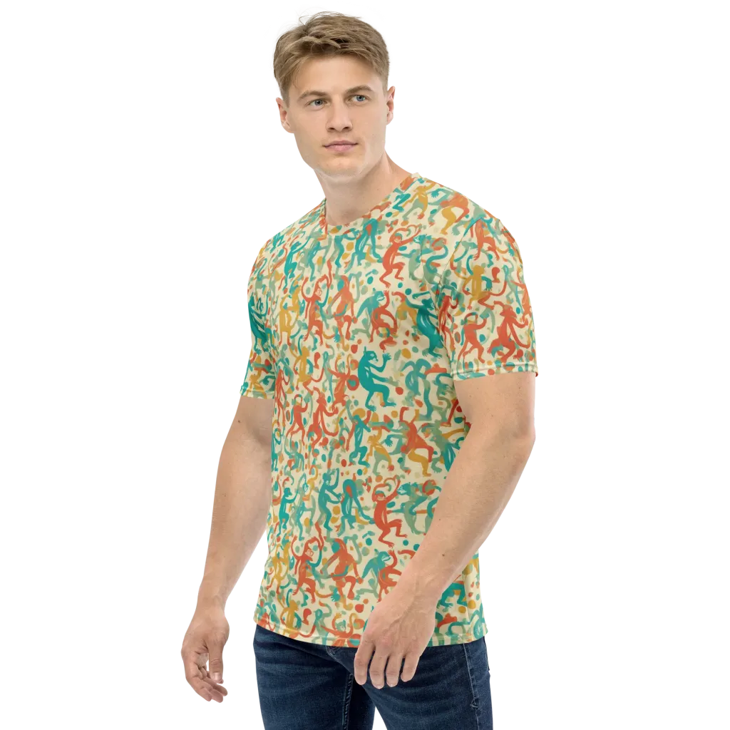 Tangerine Troupe on Men's Crew Neck T-Shirt — Left