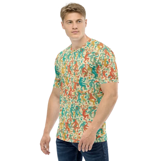 Tangerine Troupe on a Men's Crew Neck T-Shirt