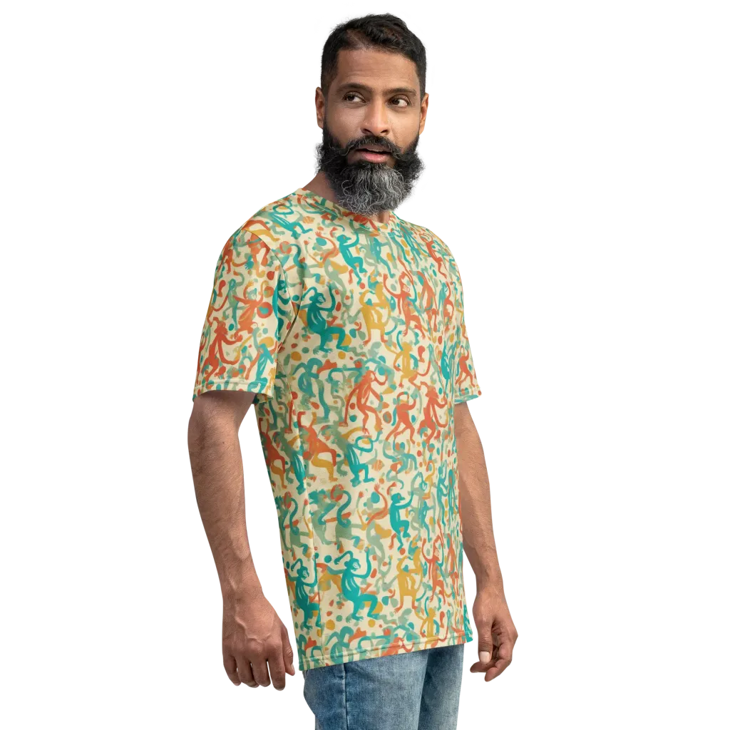 Tangerine Troupe on Men's Crew Neck T-Shirt — Right