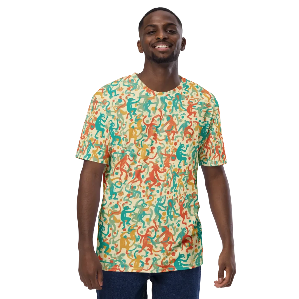 Tangerine Troupe on Men's Crew Neck T-Shirt — Front