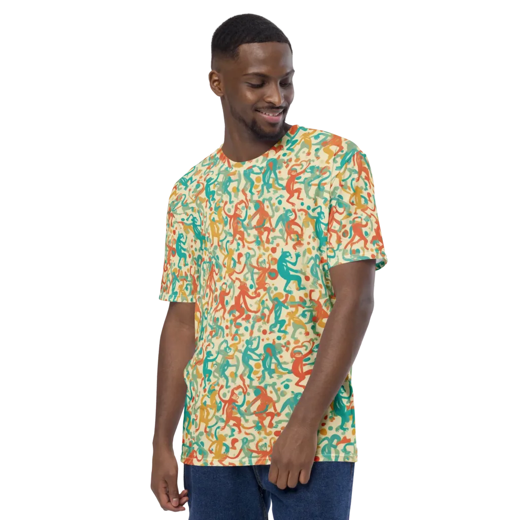 Tangerine Troupe on Men's Crew Neck T-Shirt — Left