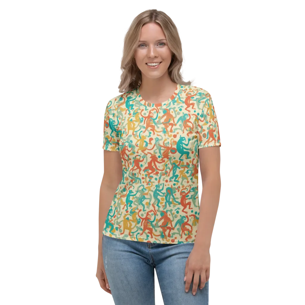 Tangerine Troupe on Women's Crew Neck T-Shirt — Front