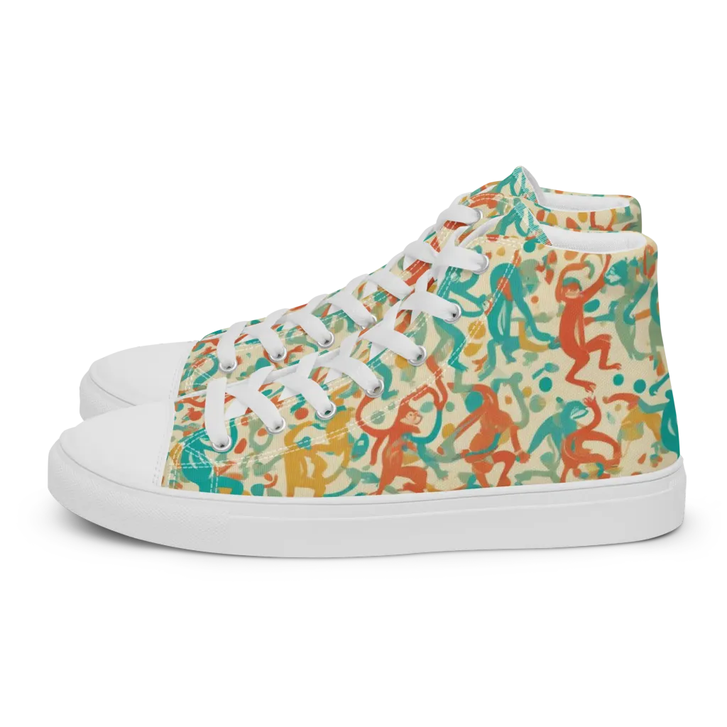Tangerine Troupe on Women's High Top Canvas Shoes — Left