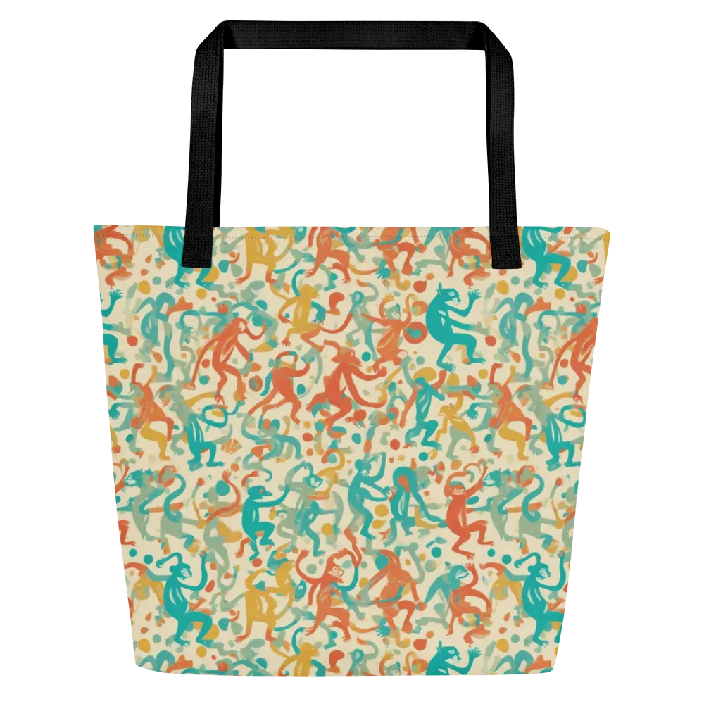 Tangerine Troupe on Large Tote Bag W/ Pocket — Front