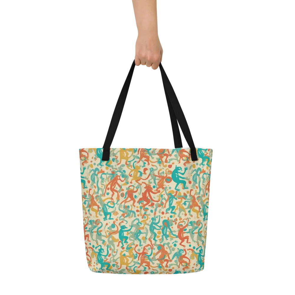 Tangerine Troupe on Large Tote Bag W/ Pocket — Front