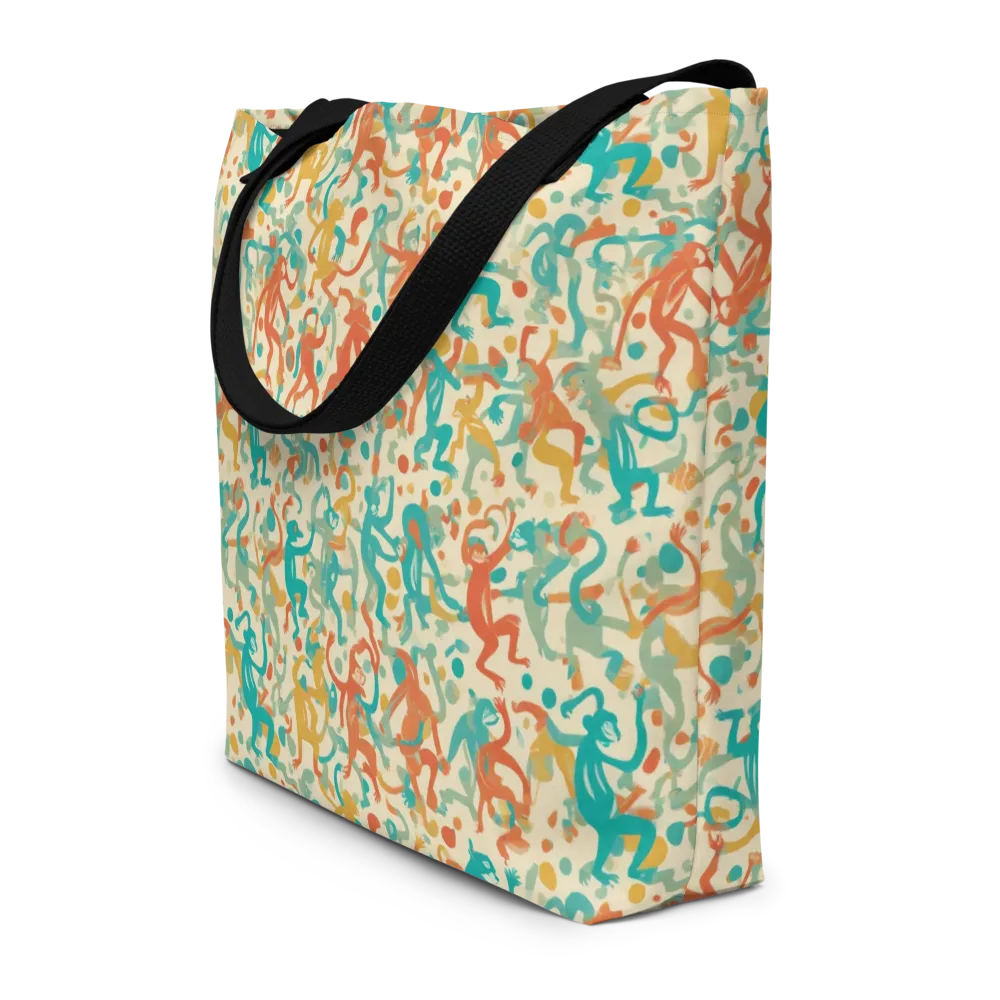 Tangerine Troupe on Large Tote Bag W/ Pocket — Front