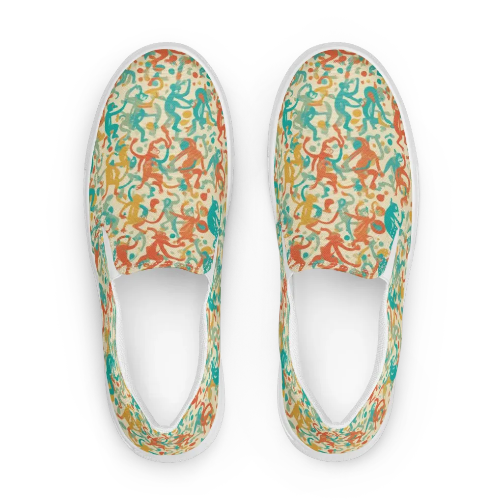Tangerine Troupe on Women's Slip-On Canvas Shoes — Front