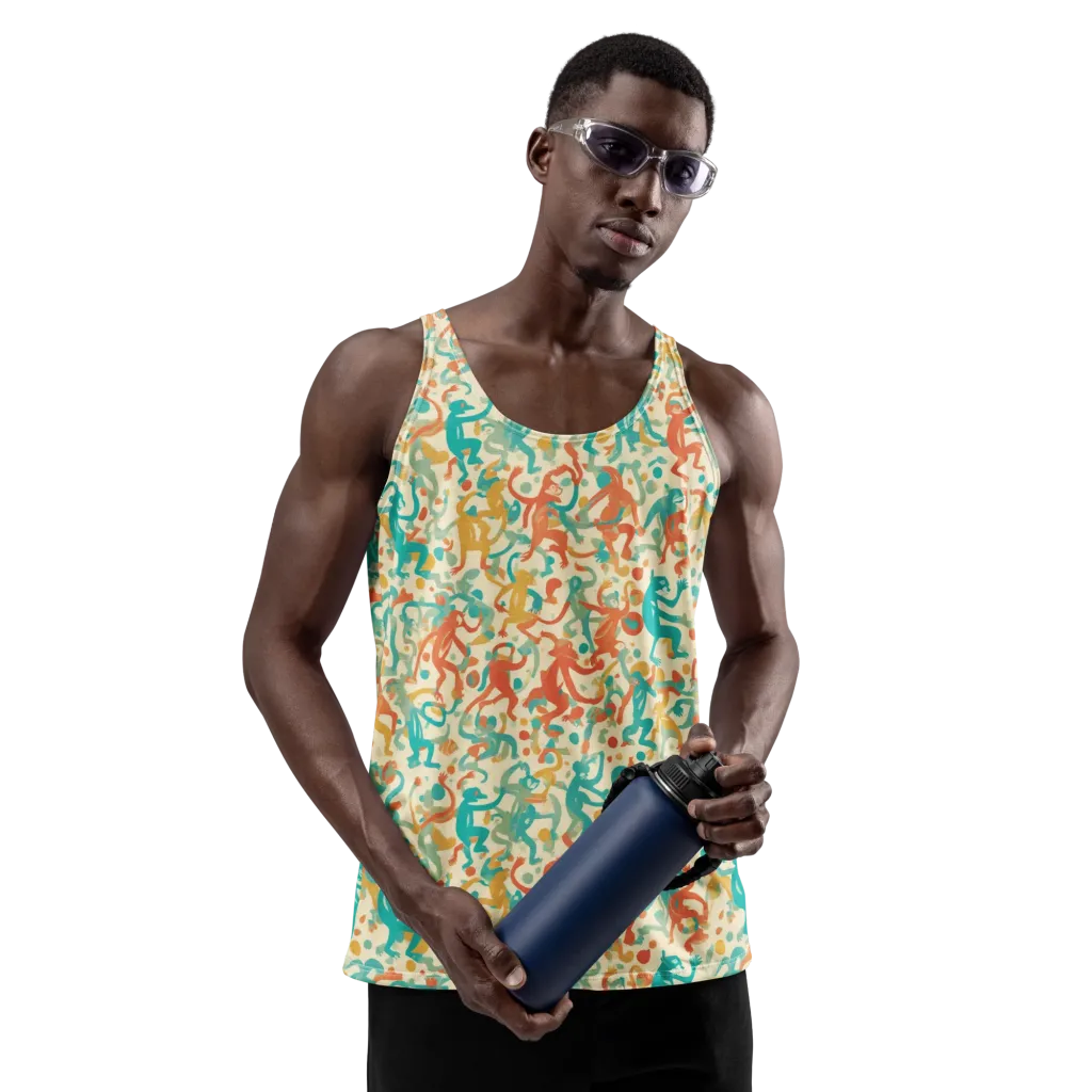 Tangerine Troupe on Men's Tank Top — Front