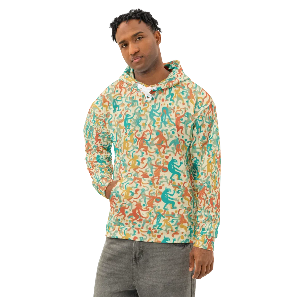 Tangerine Troupe on Cotton Hoodie — Left Front