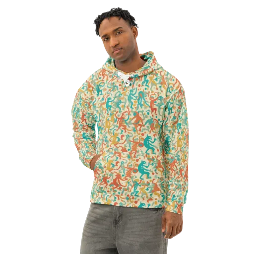 Tangerine Troupe on a Cotton Hoodie