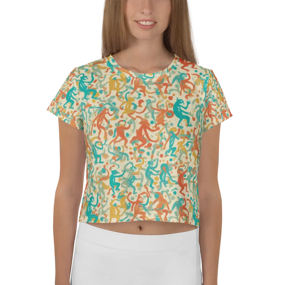 Tangerine Troupe on Crop Tee — Front