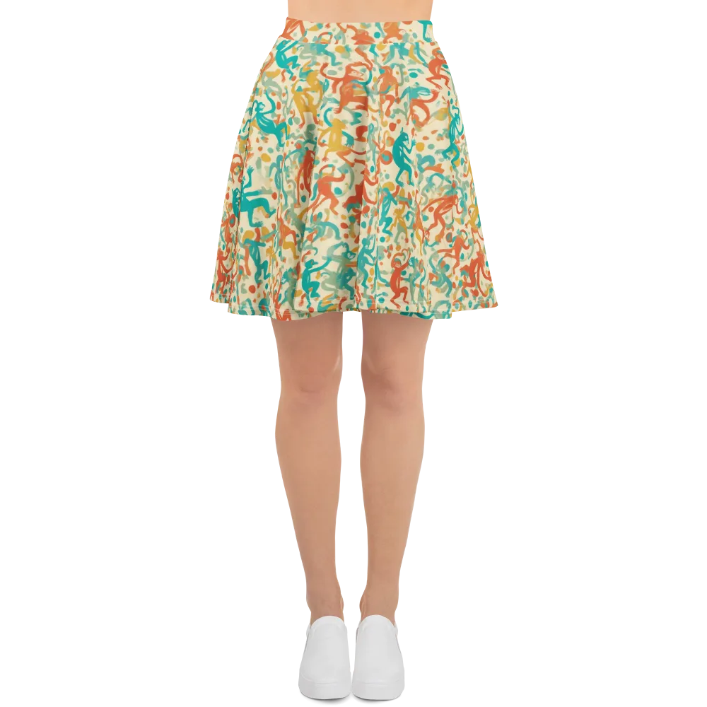 Tangerine Troupe on Skater Skirt — Front