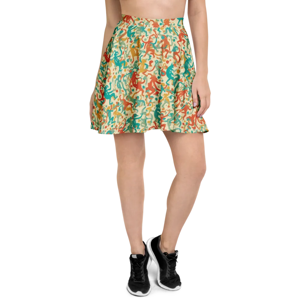 Tangerine Troupe on Skater Skirt — Front