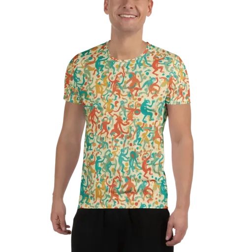 Tangerine Troupe on a Men's Athletic T-Shirt