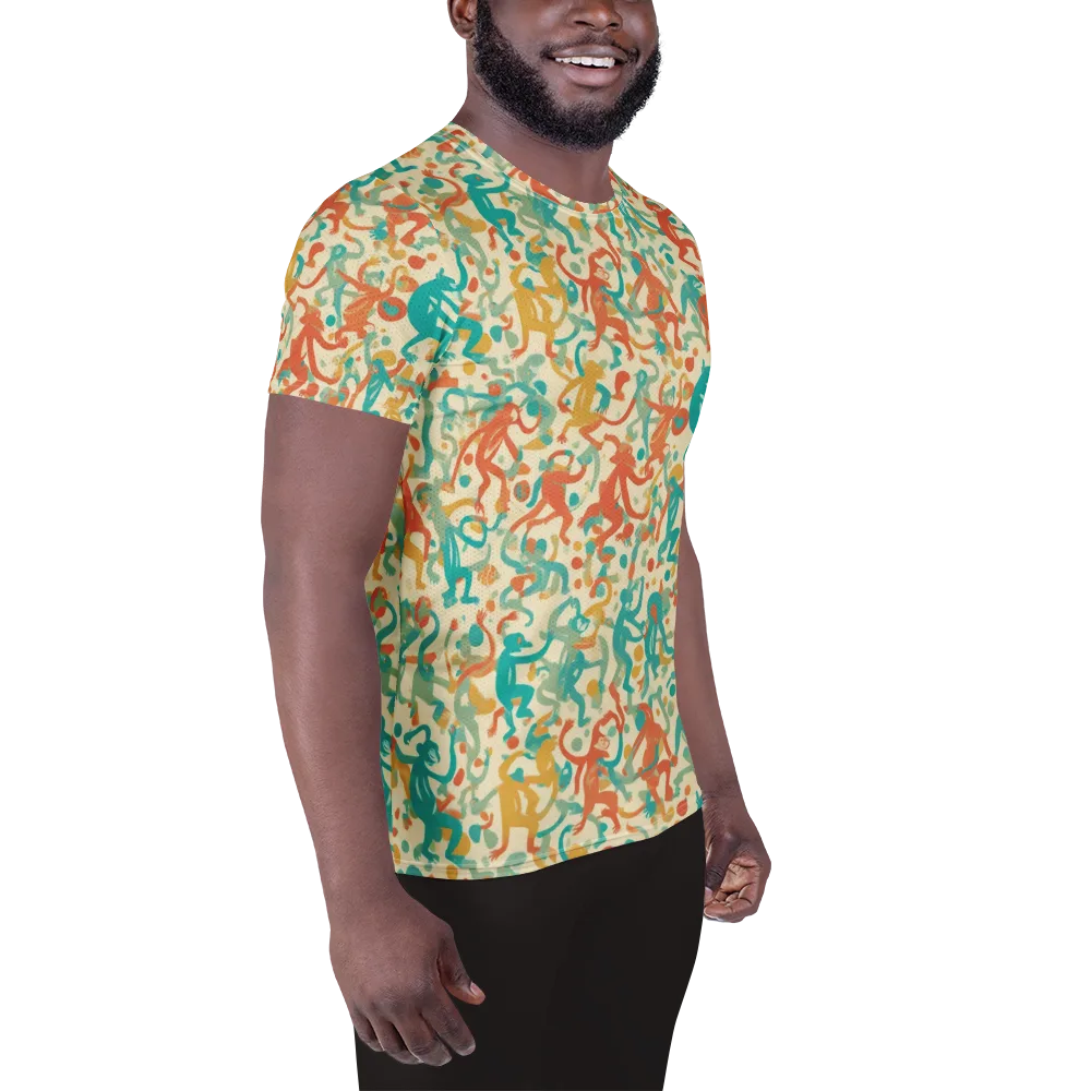 Tangerine Troupe on Men's Athletic T-Shirt — Right