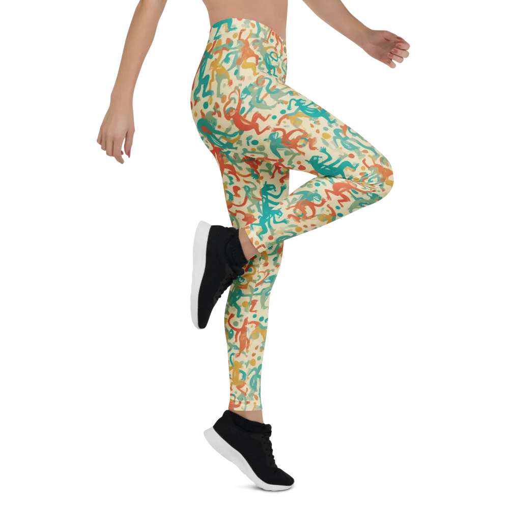 Tangerine Troupe on Leggings — Right
