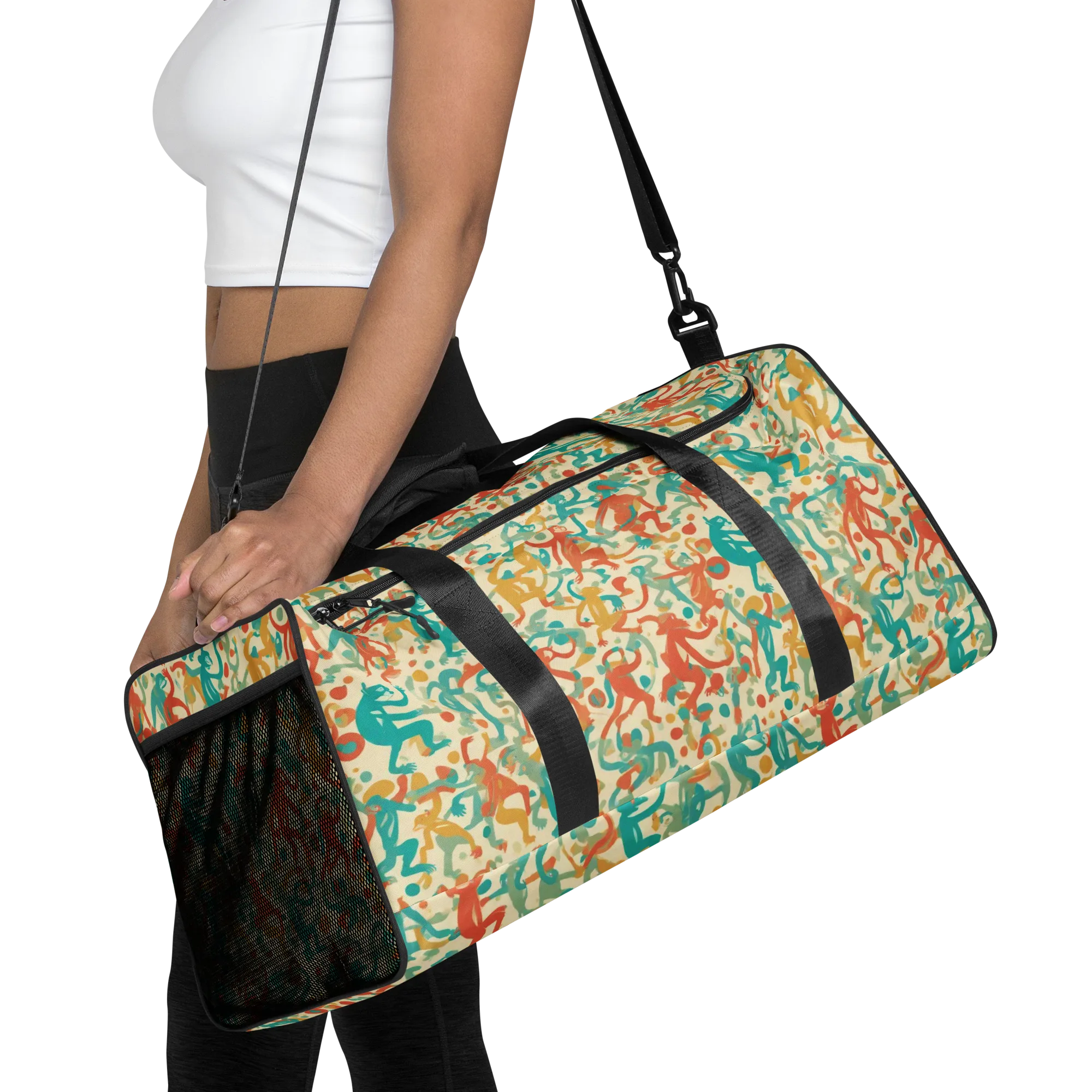 Tangerine Troupe on Duffle Bag — Front