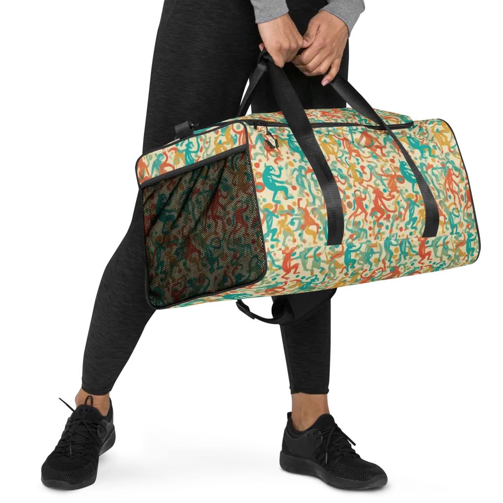 Tangerine Troupe on Duffle Bag — Right Front