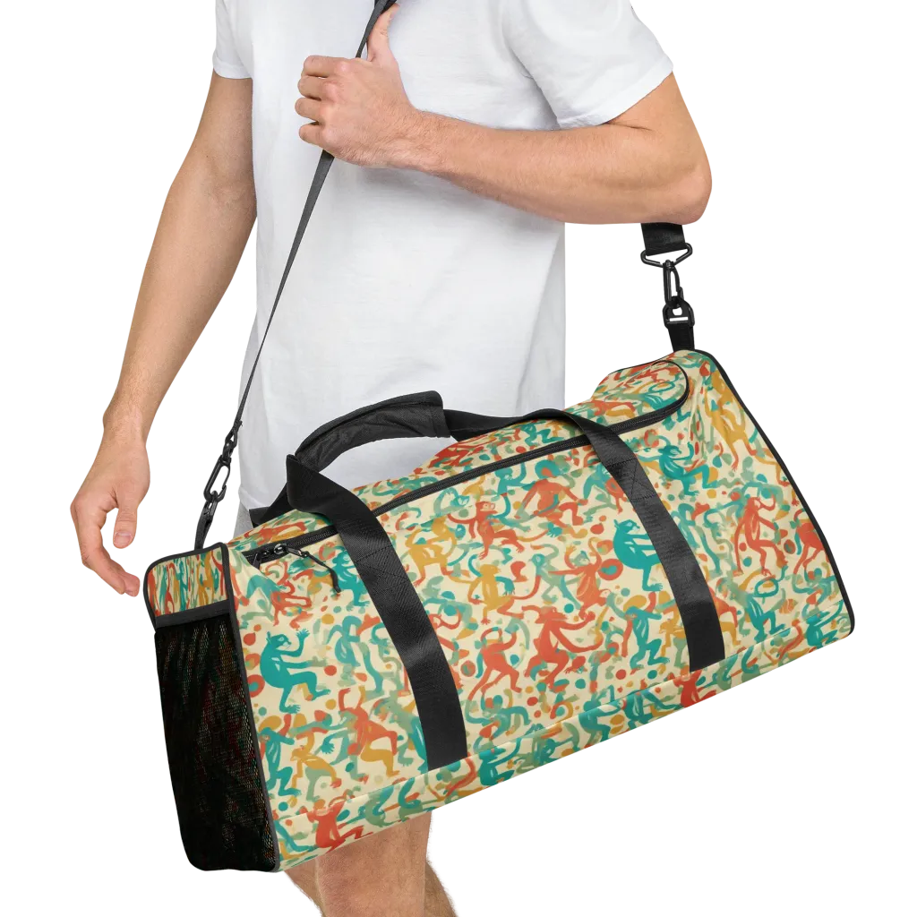 Tangerine Troupe on Duffle Bag — Right Front