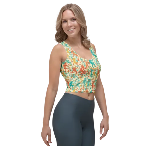 Tangerine Troupe on a Crop Top