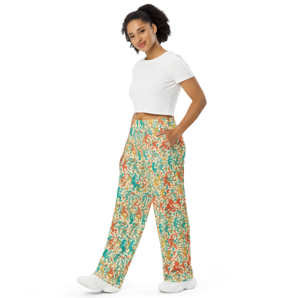 Tangerine Troupe on Wide-Leg Pants — Left Front