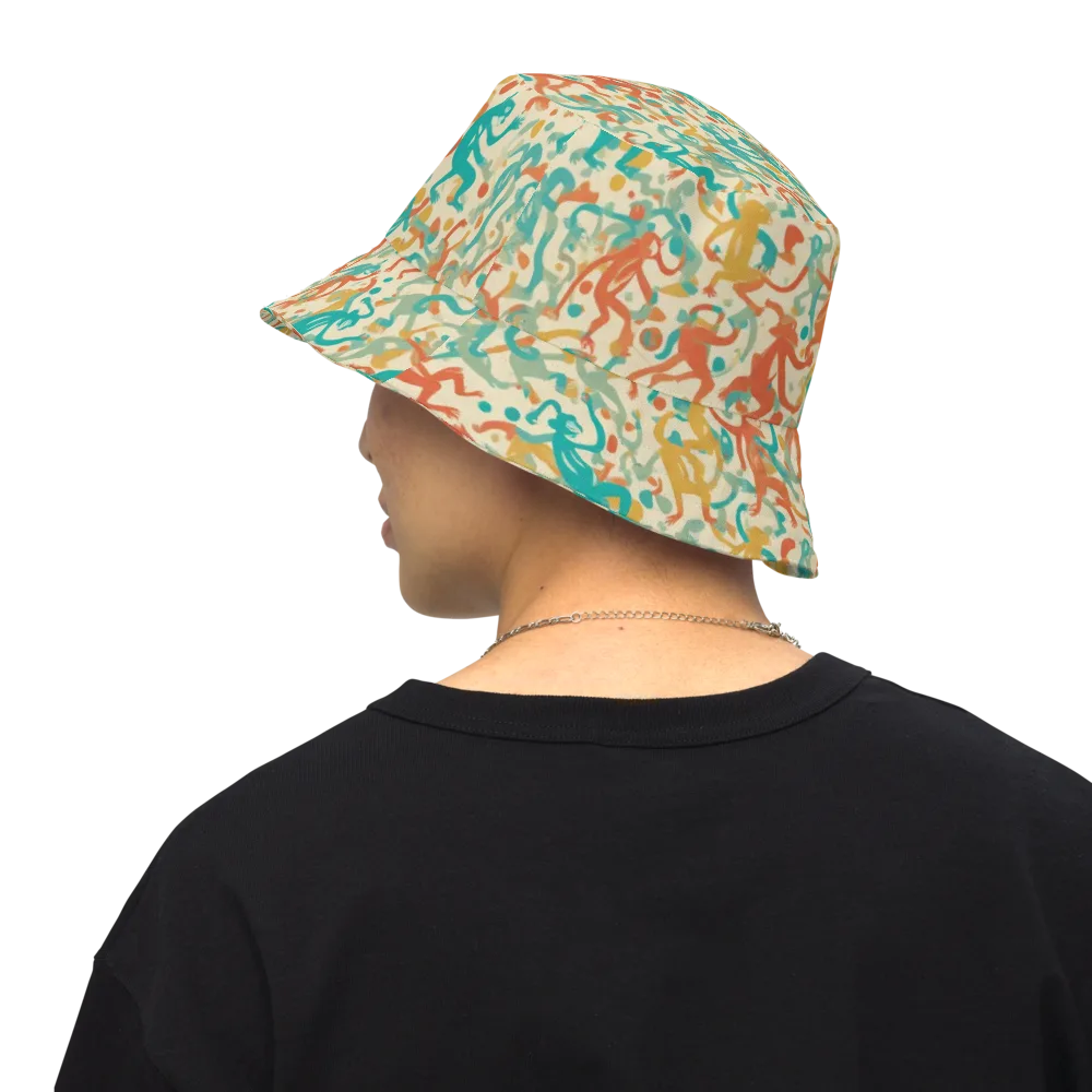 Tangerine Troupe on Reversible Bucket Hat — Back Inside