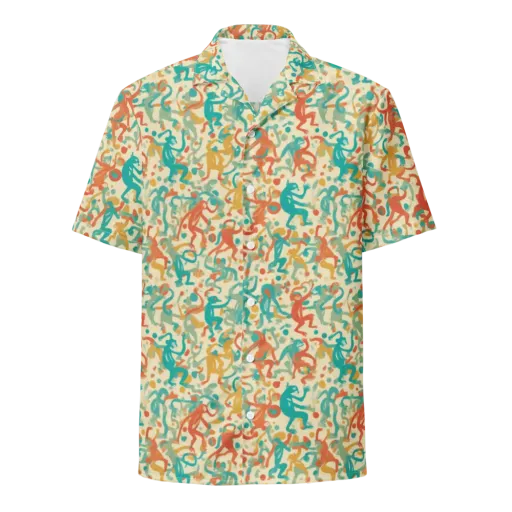 Tangerine Troupe on a Button Shirt