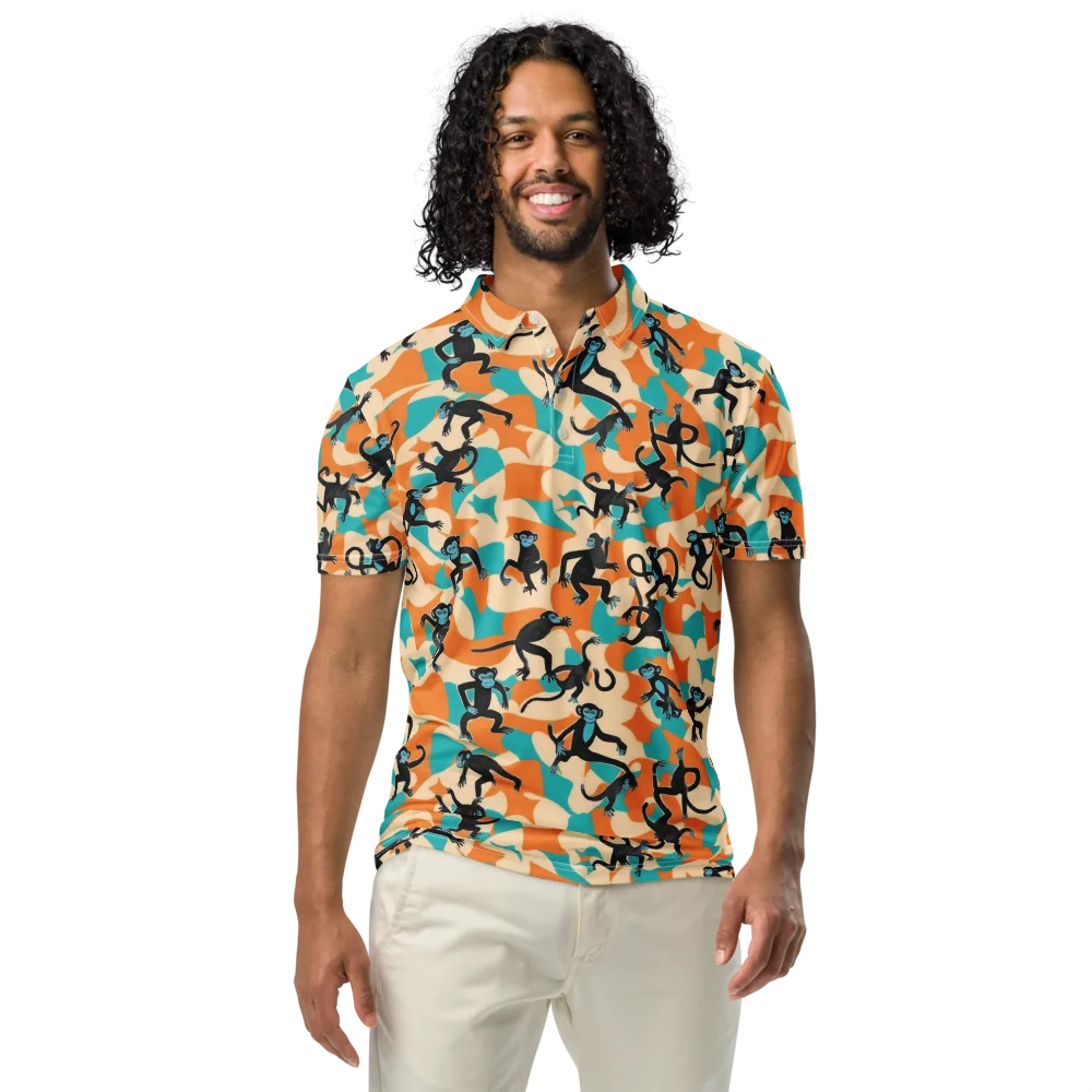 Jungle Jitter on Men's Slim Fit Polo Shirt — Front